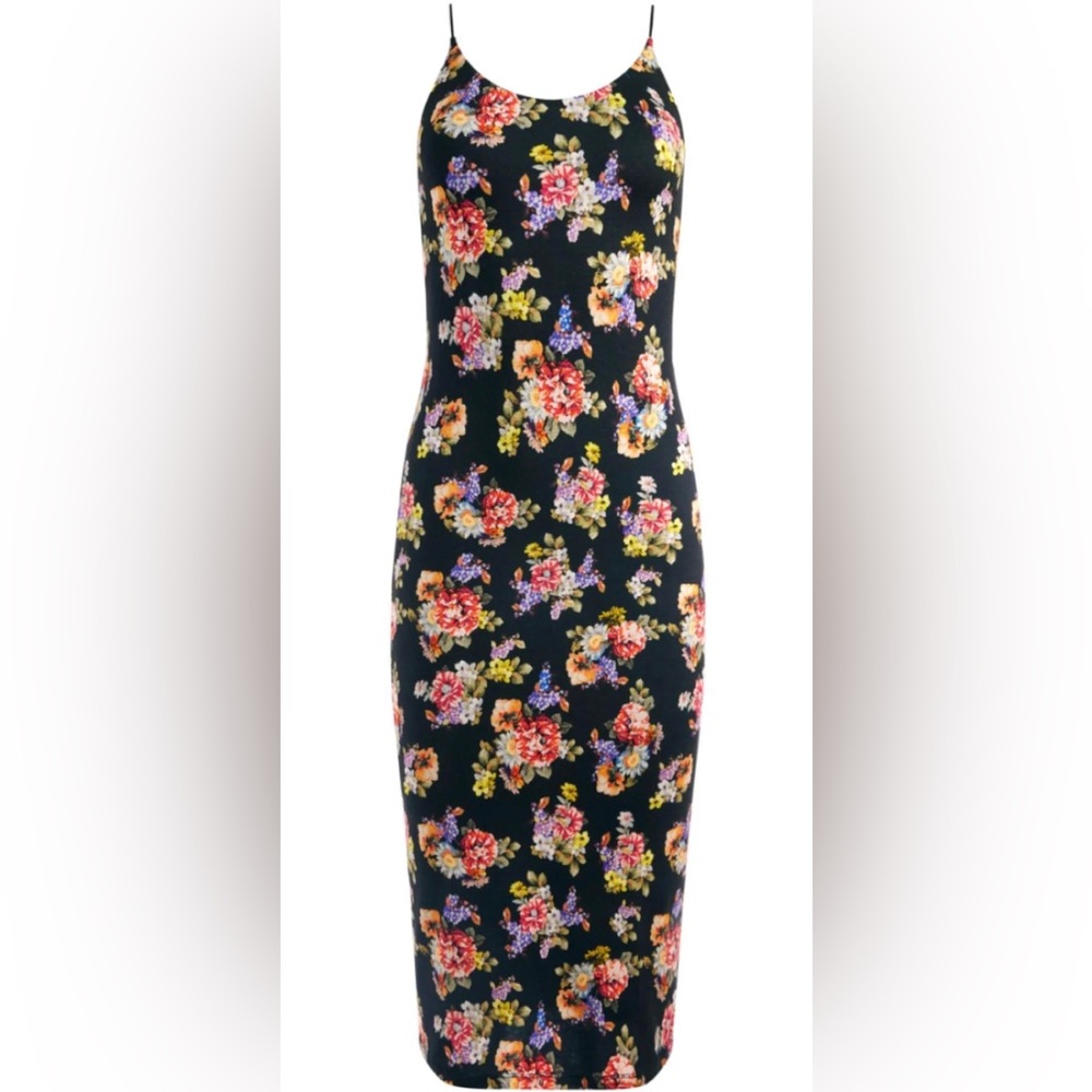 Alice + Olivia Black Magnolia Floral Delora Dress.  Size 6.  New with tags.